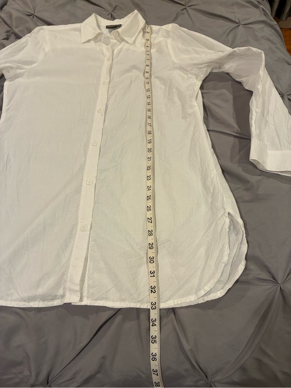 Tommy Bahama White Button-Front Cotton Cover Up Shirt Sz L - Picture 10 of 10